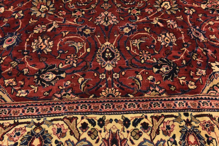 Detail image of 9' 9 x 12' 10 Hand Knotted Sarough Persian Wool Rug
