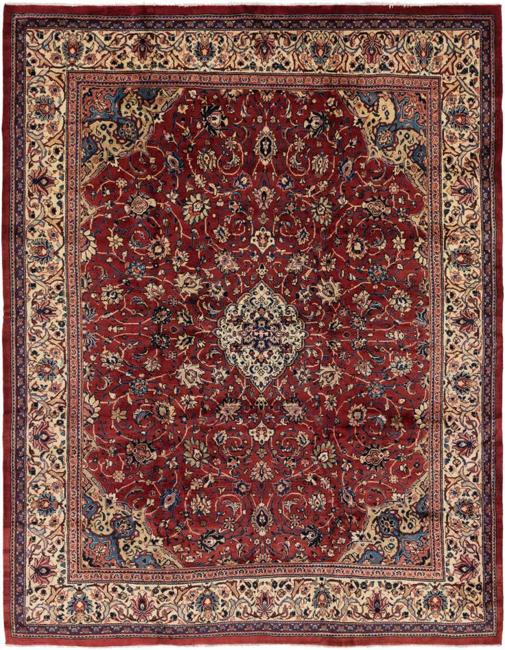 Detail image of 9' 9 x 12' 10 Hand Knotted Sarough Persian Wool Rug