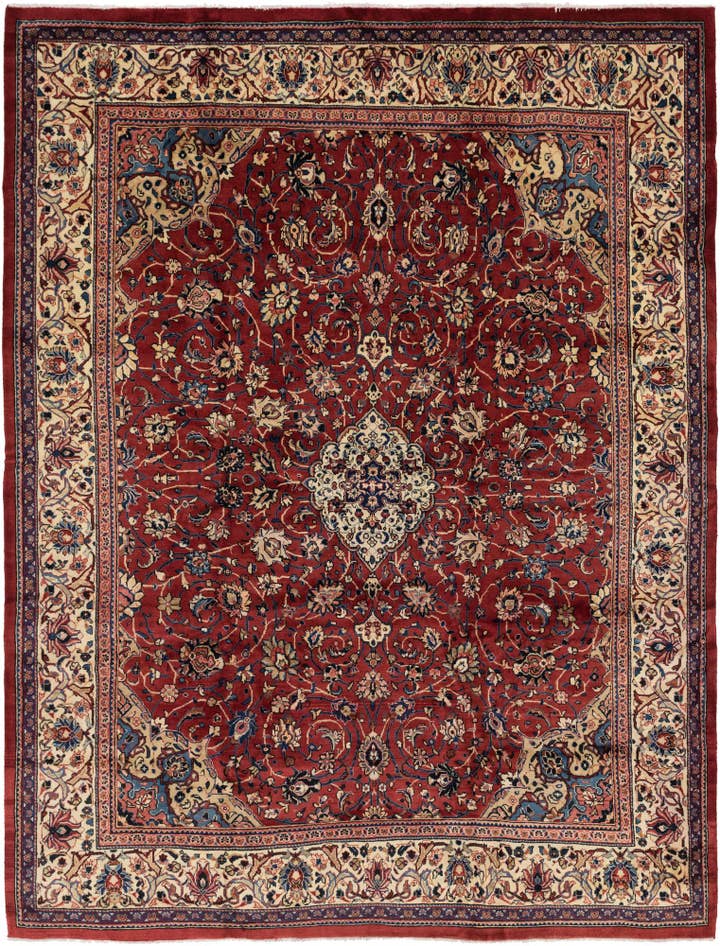 Detail image of 9' 9 x 12' 10 Hand Knotted Sarough Persian Wool Rug