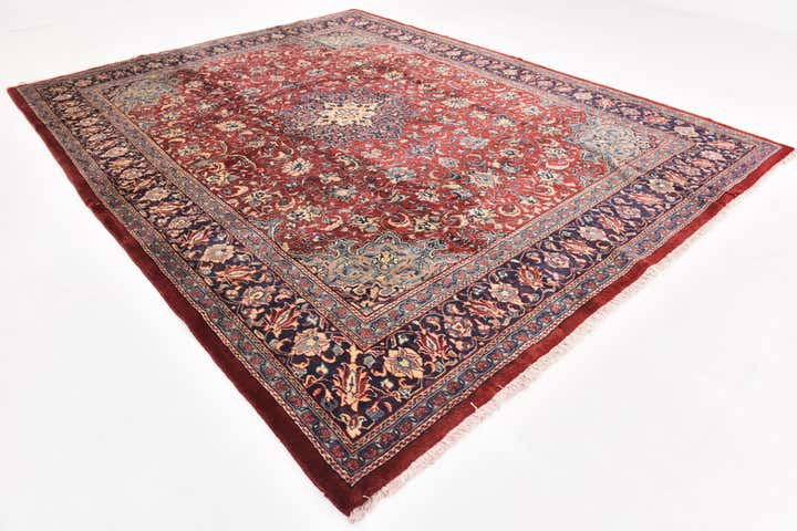 10' x 12' 10 Hand Knotted Sarough Persian Wool Rug