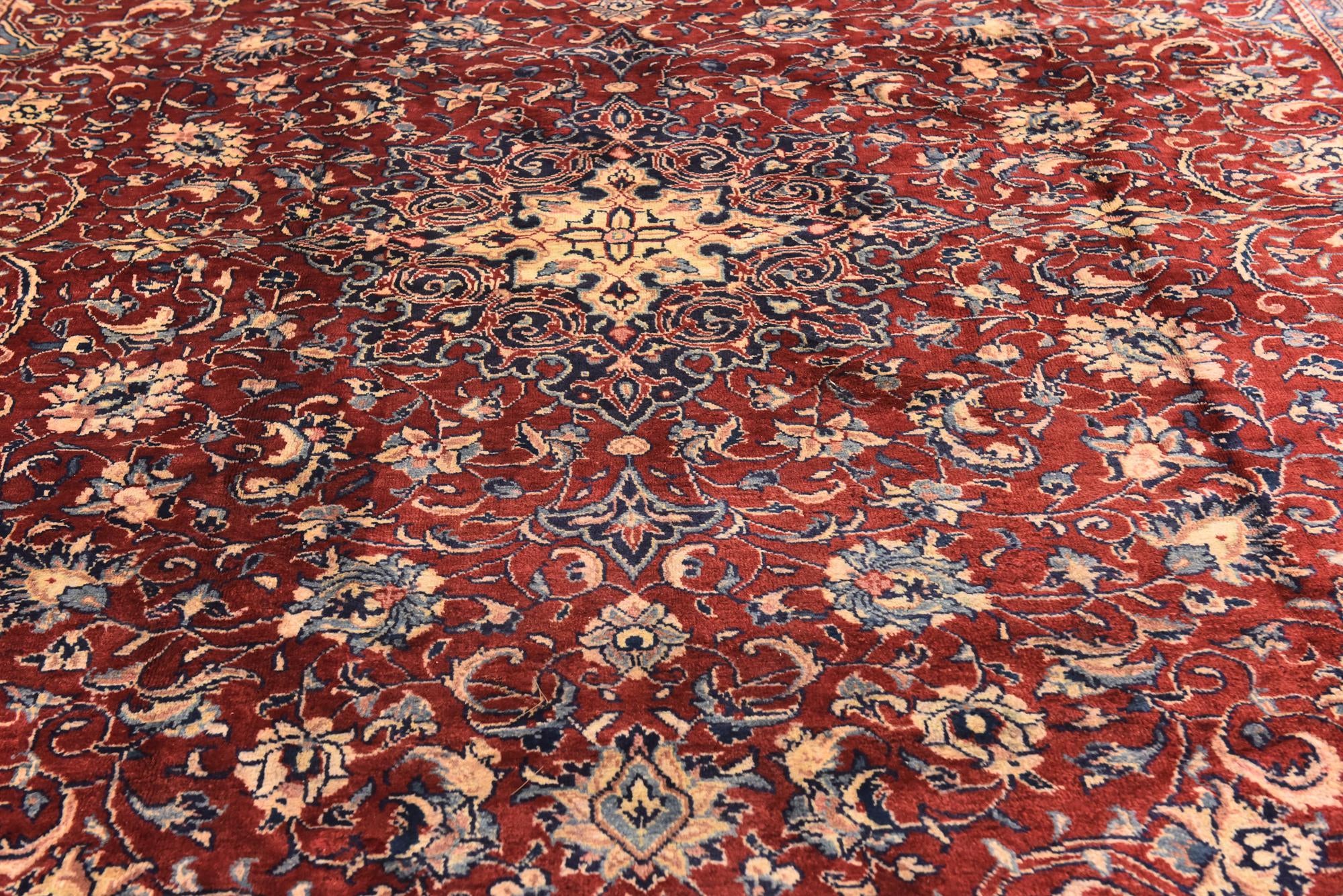 10' x 12' 10 Hand Knotted Sarough Persian Wool Rug