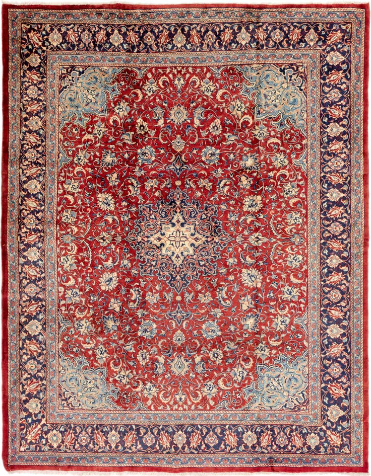 Detail image of 10' x 12' 10 Hand Knotted Sarough Persian Wool Rug
