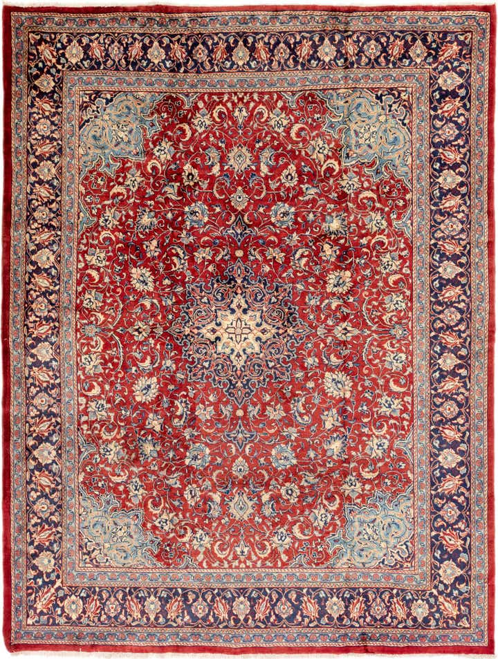 10' x 12' 10 Hand Knotted Sarough Persian Wool Rug