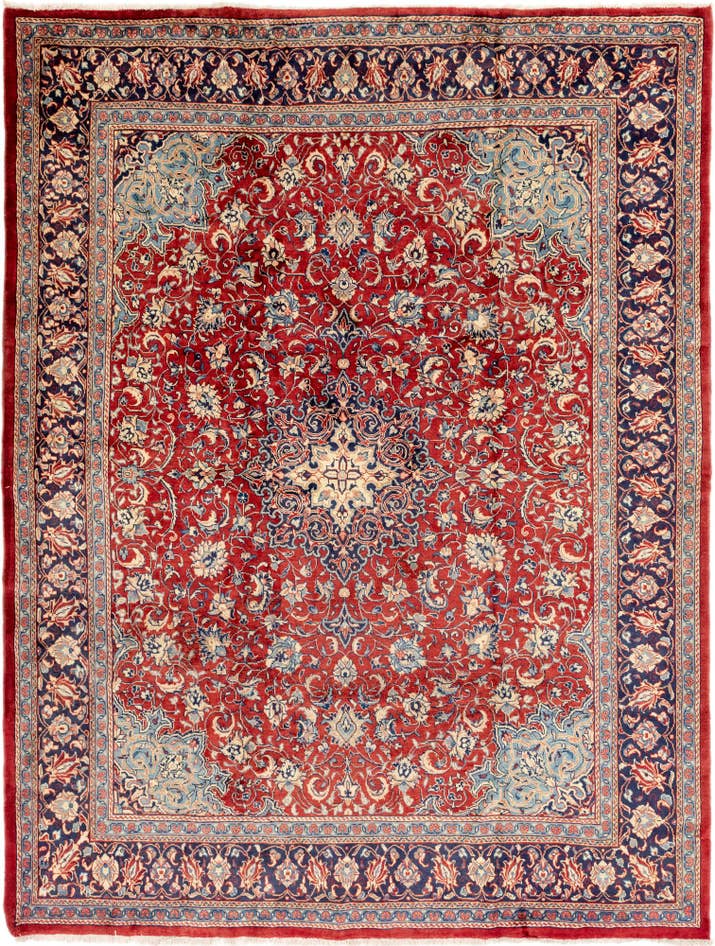 Detail image of 10' x 12' 10 Hand Knotted Sarough Persian Wool Rug