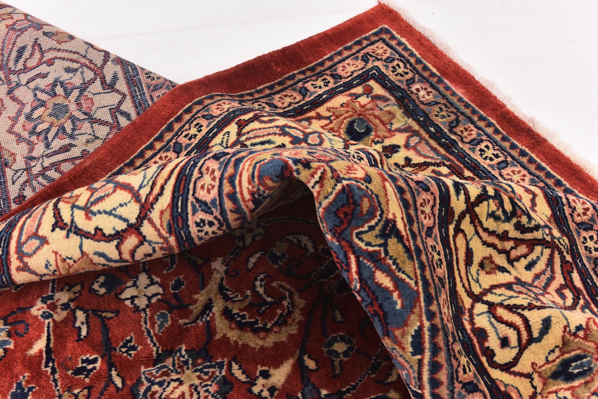 10' x 13' 5 Hand Knotted Sarough Persian Wool Rug