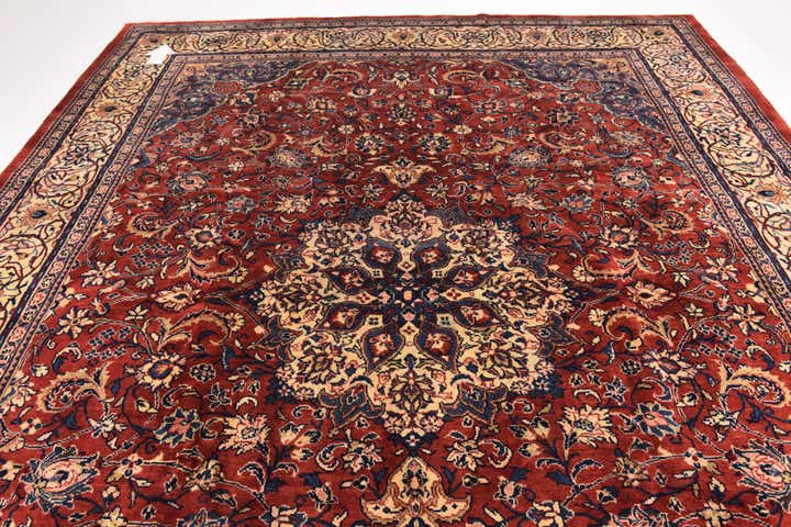 10' x 13' 5 Hand Knotted Sarough Persian Wool Rug