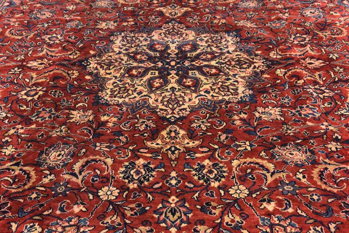 10' x 13' 5 Hand Knotted Sarough Persian Wool Rug