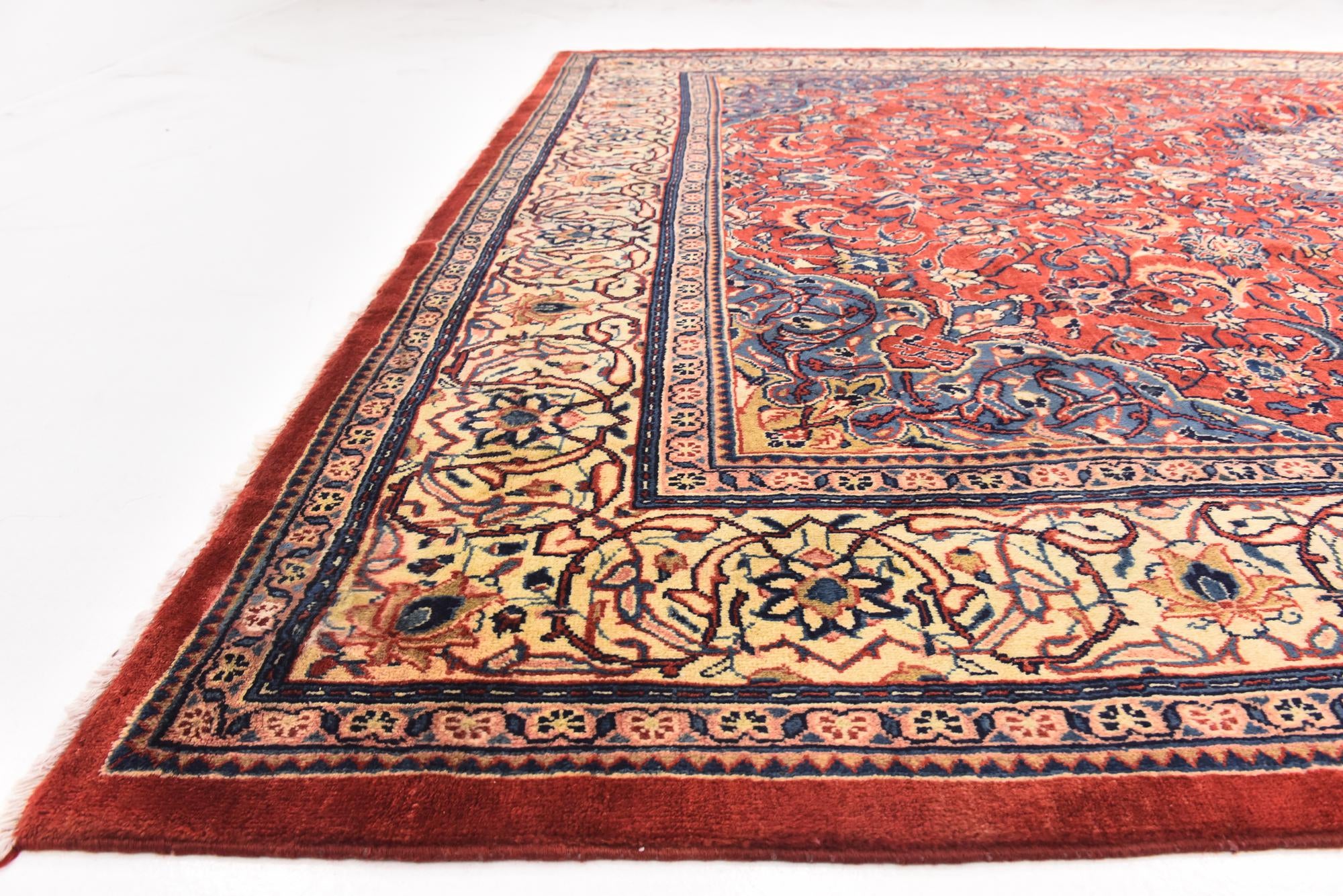 10' x 13' 5 Hand Knotted Sarough Persian Wool Rug