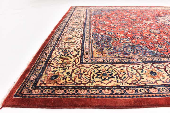 10' x 13' 5 Hand Knotted Sarough Persian Wool Rug