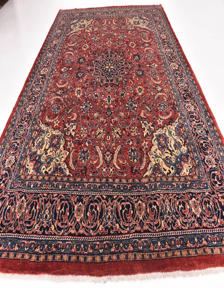 Detail image of 10' x 13' 9 Hand Knotted Sarough Persian Wool Rug