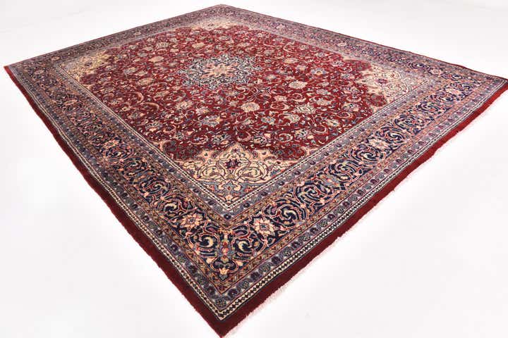 10' x 13' 2 Hand Knotted Sarough Persian Wool Rug