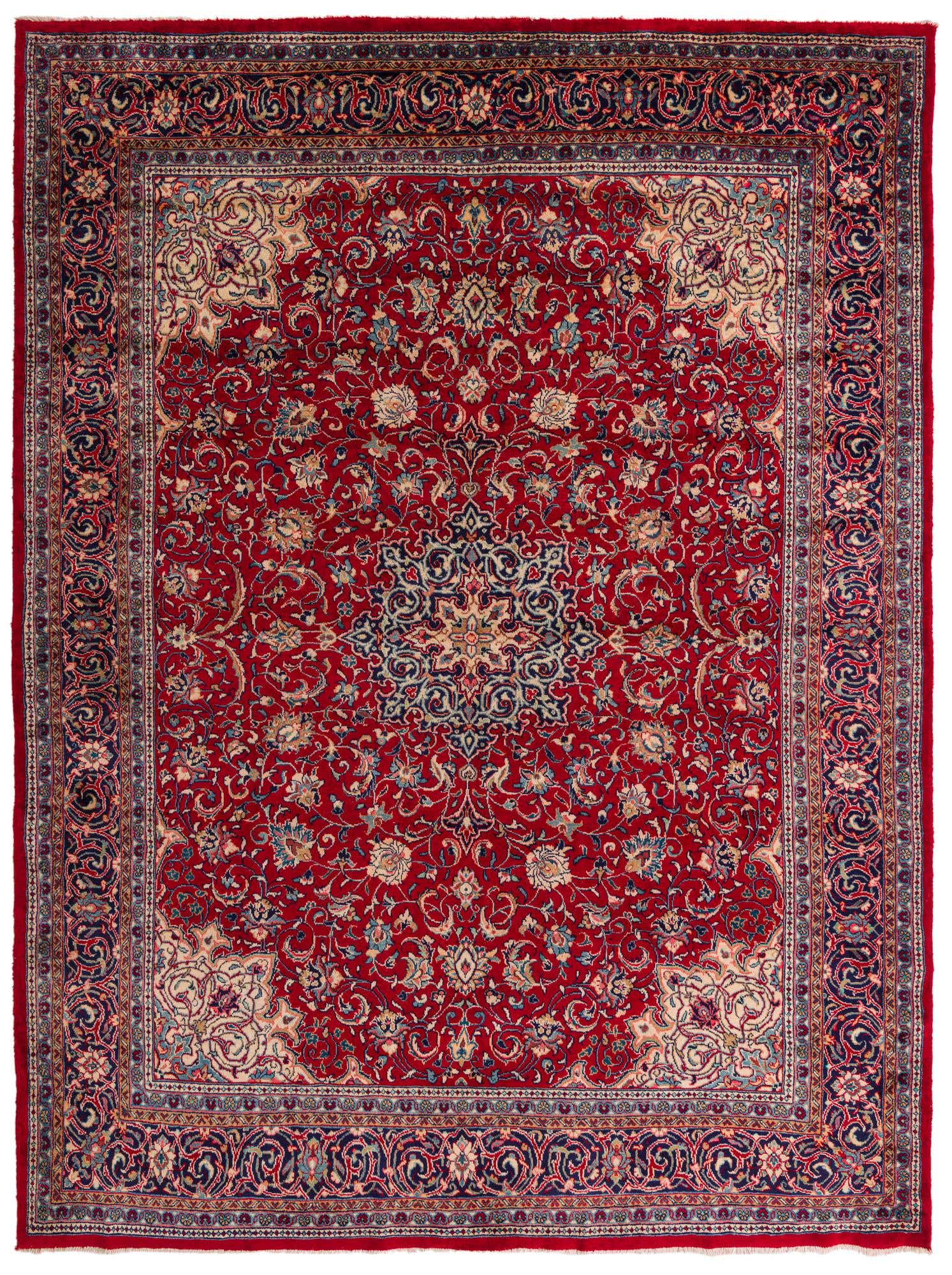 10' x 13' 2 Hand Knotted Sarough Persian Wool Rug