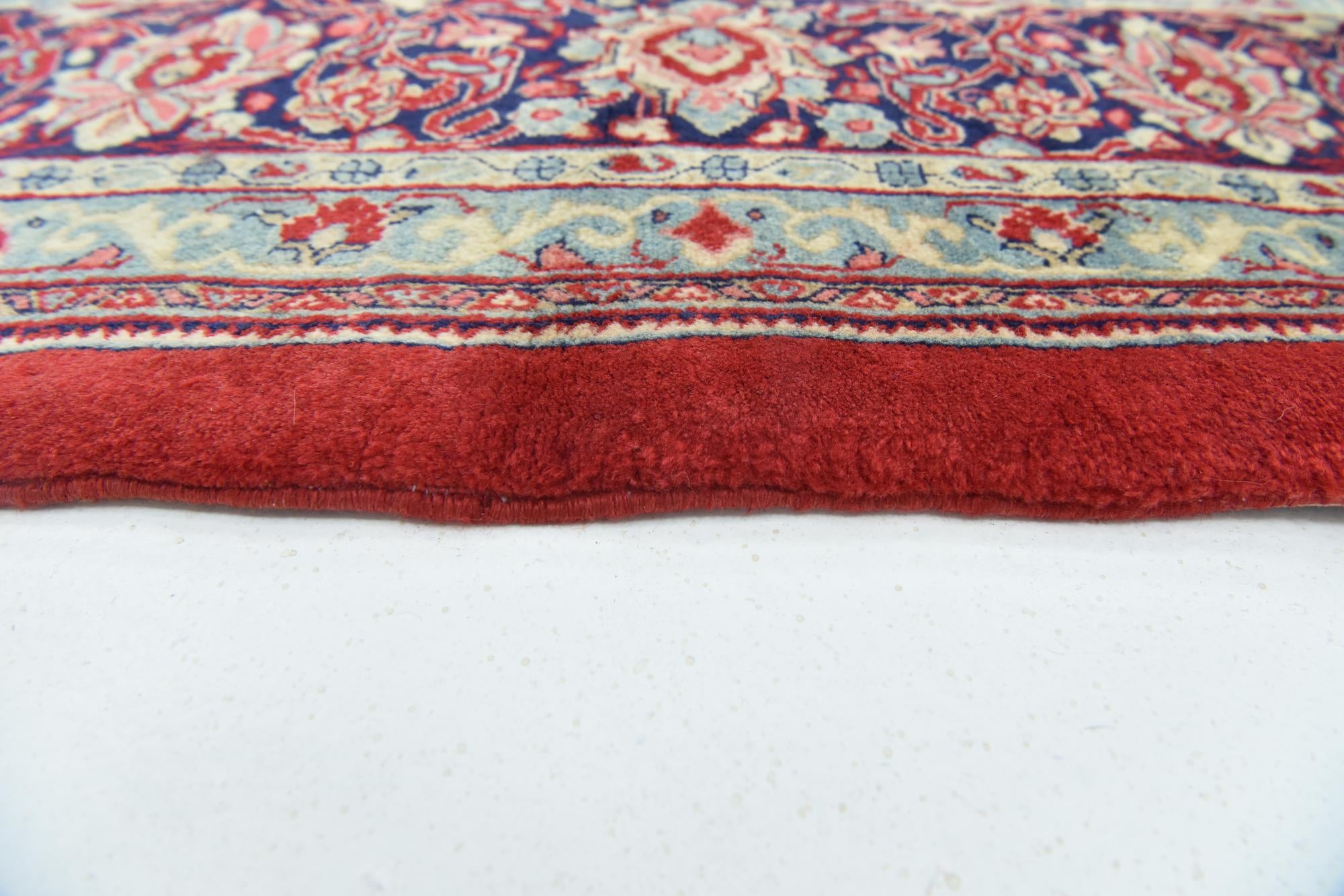 10' 4 x 12' 9 Hand Knotted Sarough Persian Wool Rug