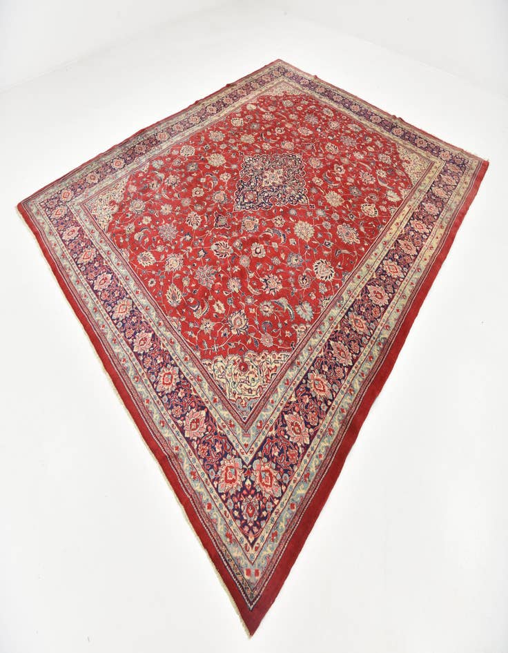 Detail image of 10' 4 x 12' 9 Hand Knotted Sarough Persian Wool Rug