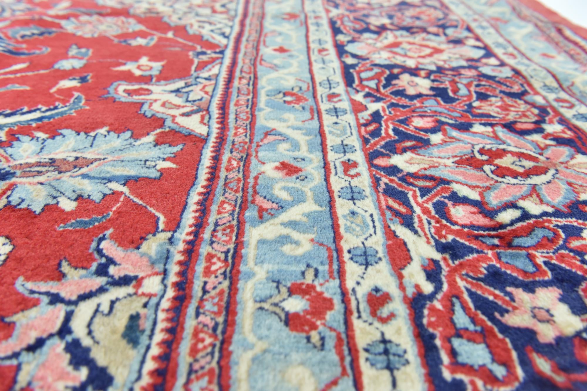 10' 4 x 12' 9 Hand Knotted Sarough Persian Wool Rug
