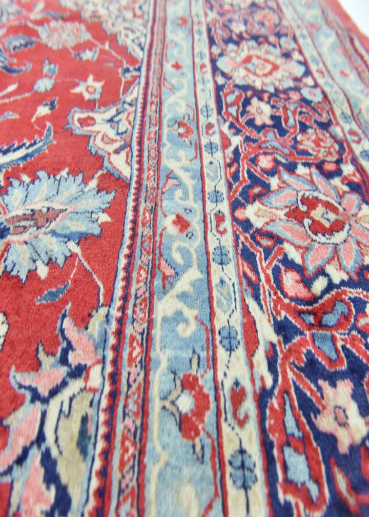 10' 4 x 12' 9 Hand Knotted Sarough Persian Wool Rug