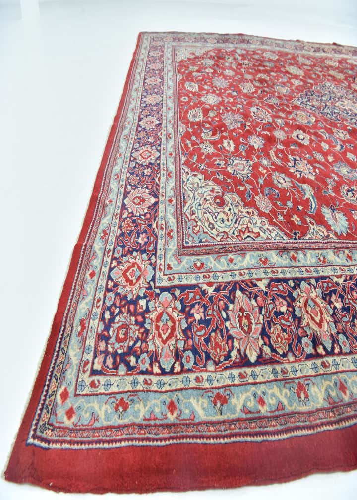 10' 4 x 12' 9 Hand Knotted Sarough Persian Wool Rug