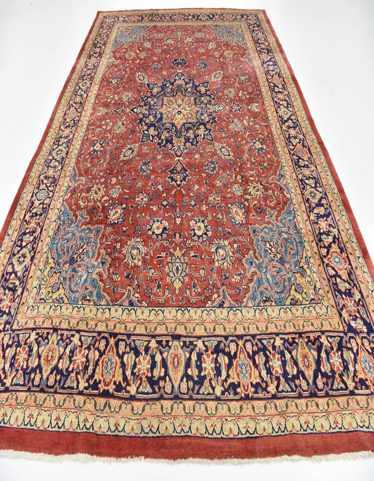 Detail image of 9' 8 x 13' 6  Hand Knotted Sarough Persian Wool Rug