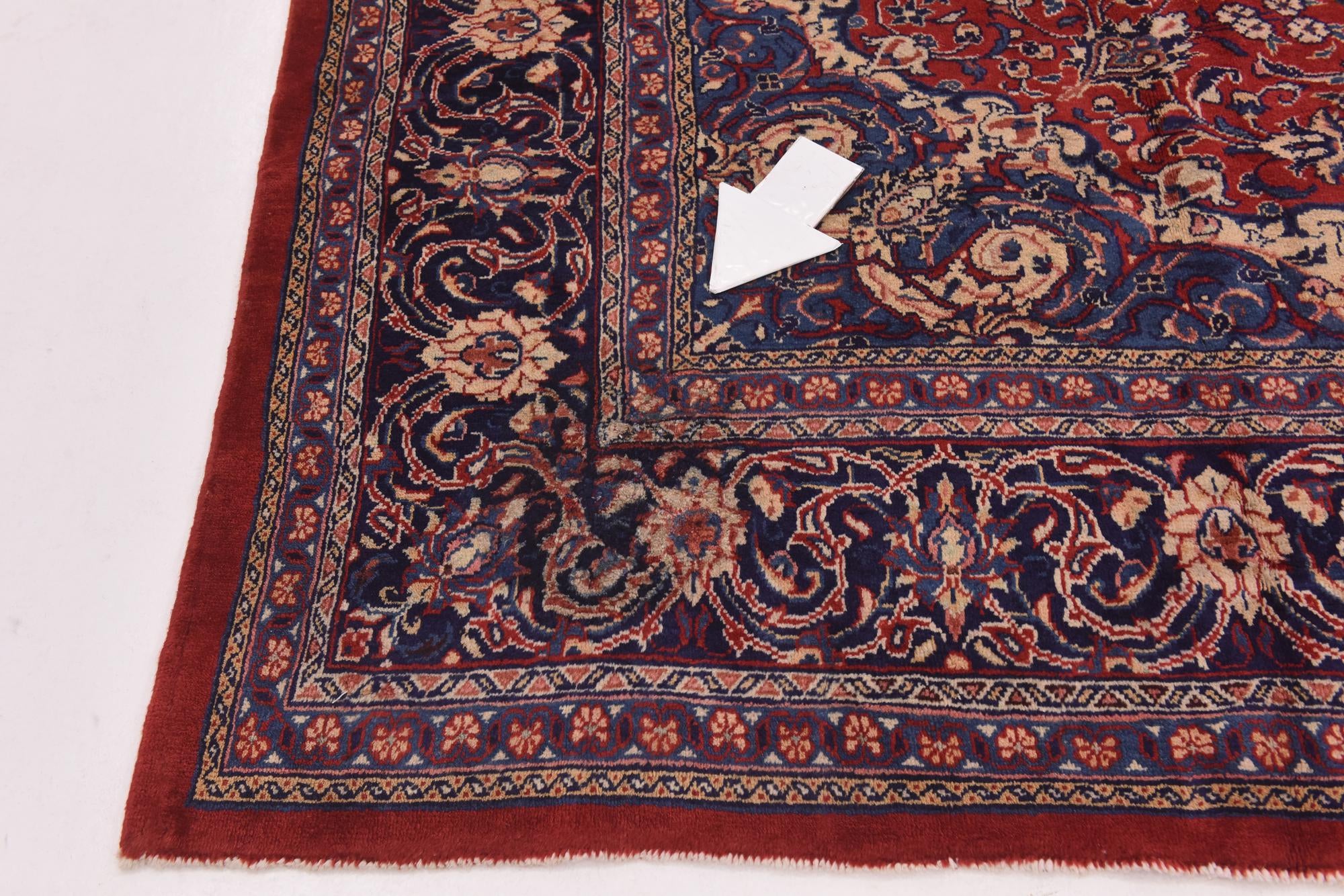 9' 10 x 12' 10 Hand Knotted Sarough Persian Wool Rug