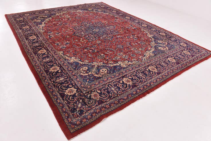 Detail image of 9' 10 x 12' 10 Hand Knotted Sarough Persian Wool Rug