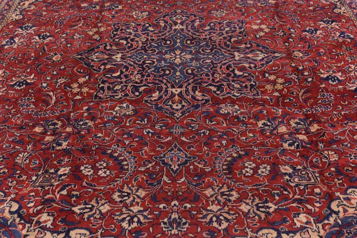 9' 10 x 12' 10 Hand Knotted Sarough Persian Wool Rug
