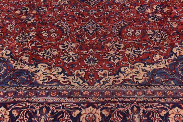 9' 10 x 12' 10 Hand Knotted Sarough Persian Wool Rug