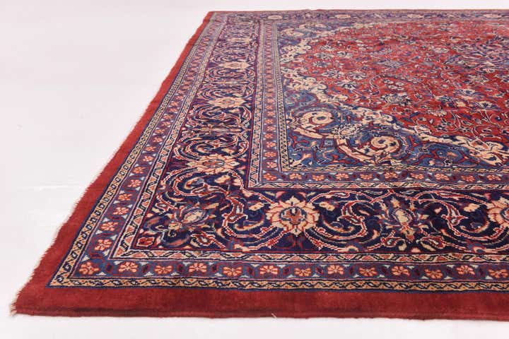 9' 10 x 12' 10 Hand Knotted Sarough Persian Wool Rug