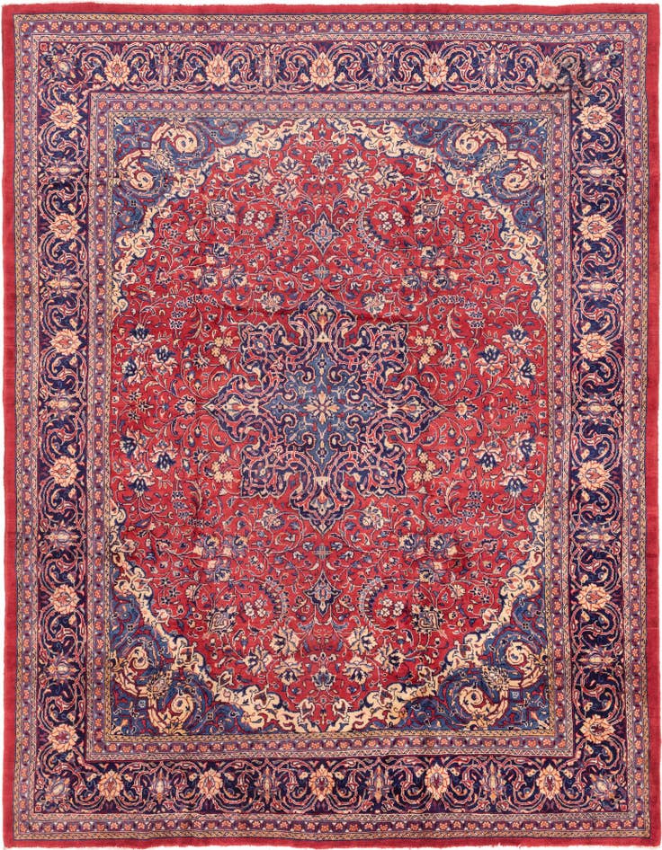 Detail image of 9' 10 x 12' 10 Hand Knotted Sarough Persian Wool Rug
