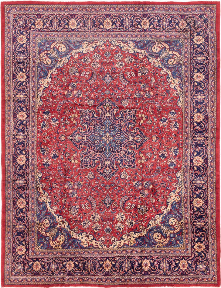 Detail image of 9' 10 x 12' 10 Hand Knotted Sarough Persian Wool Rug