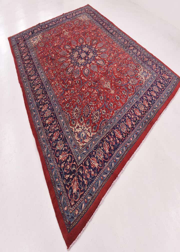 10' x 12' 7 Hand Knotted Sarough Persian Wool Rug