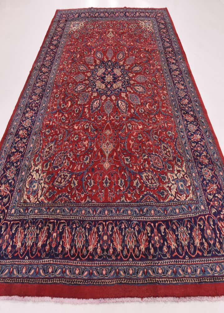 10' x 12' 7 Hand Knotted Sarough Persian Wool Rug