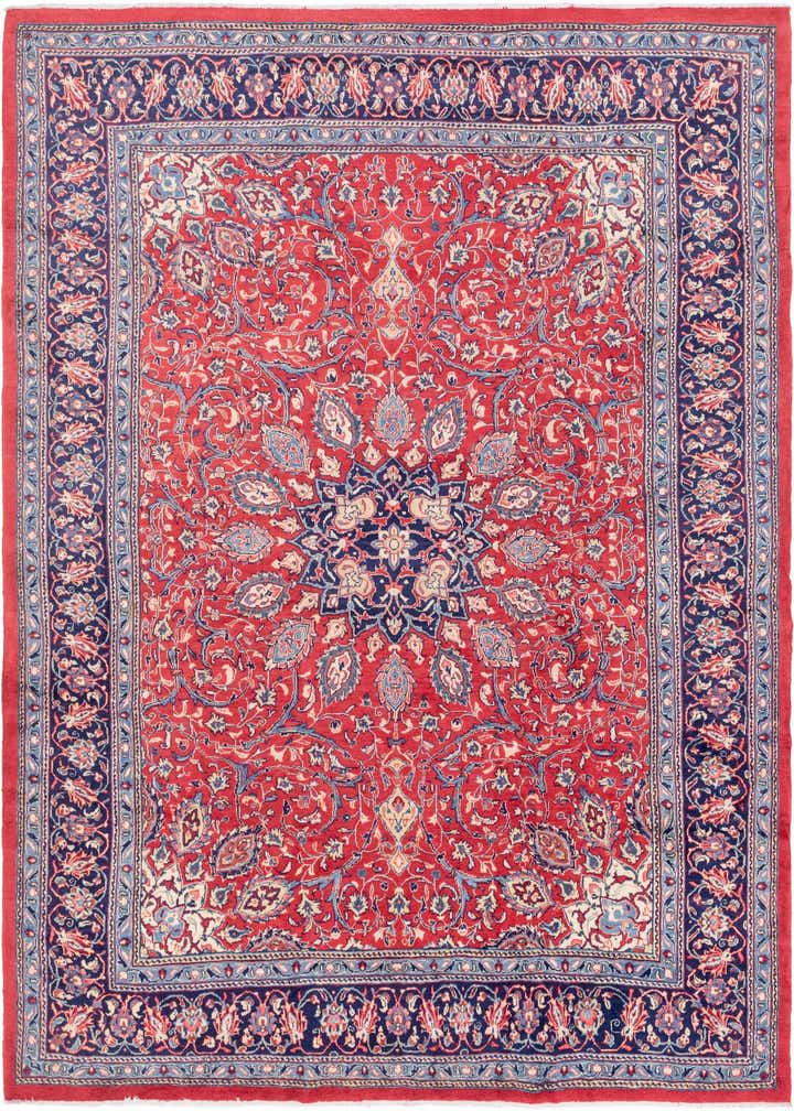 10' x 12' 7 Hand Knotted Sarough Persian Wool Rug