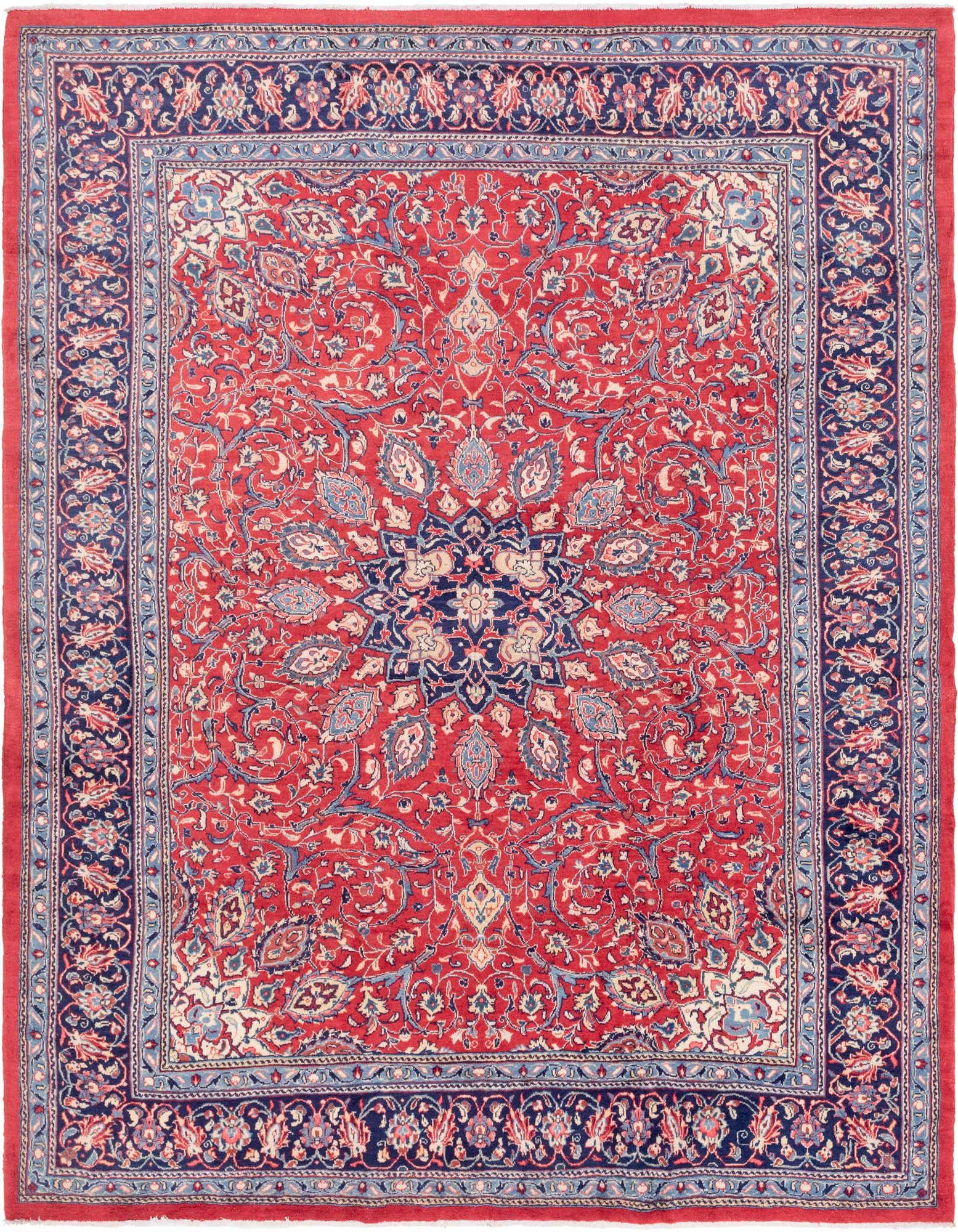 10' x 12' 7 Hand Knotted Sarough Persian Wool Rug