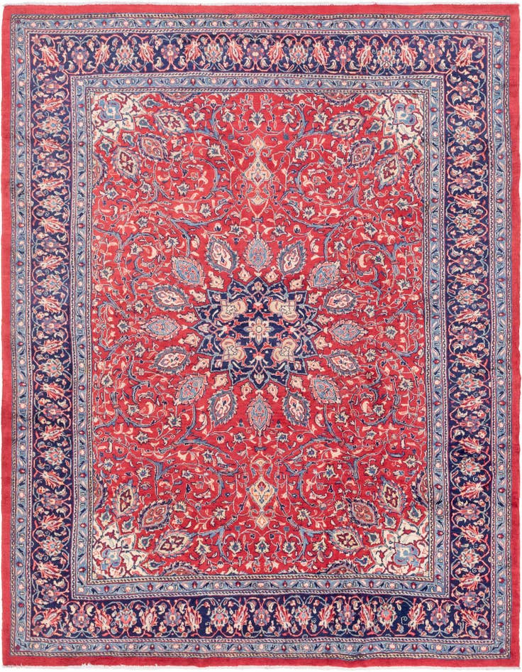 Detail image of 10' x 12' 7 Hand Knotted Sarough Persian Wool Rug
