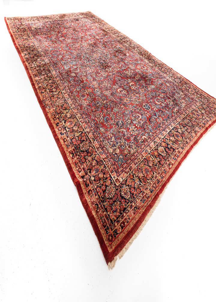 12' 4 x 19' 10 Hand Knotted Sarough Persian Wool Rug