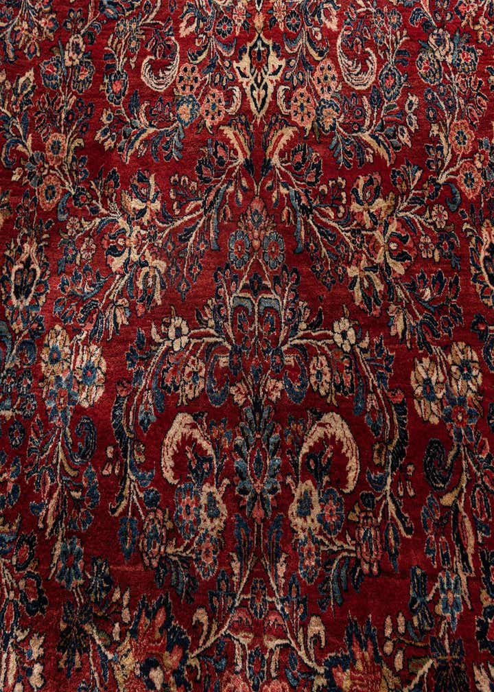 12' 4 x 19' 10 Hand Knotted Sarough Persian Wool Rug