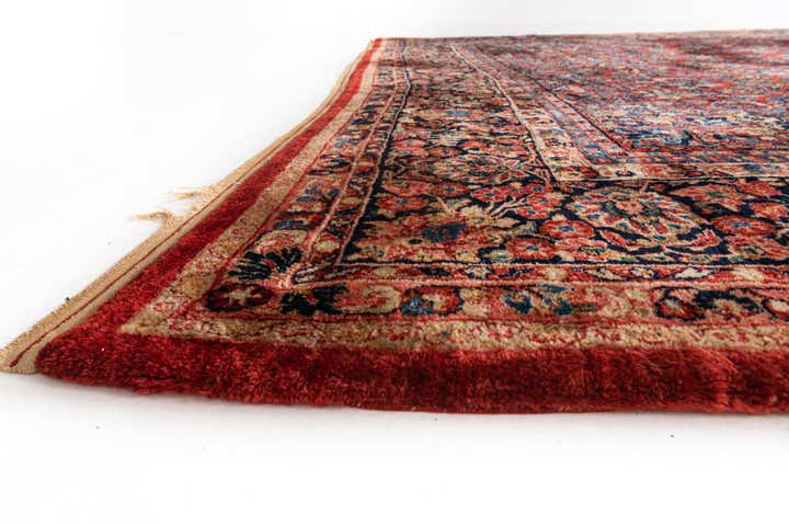12' 4 x 19' 10 Hand Knotted Sarough Persian Wool Rug
