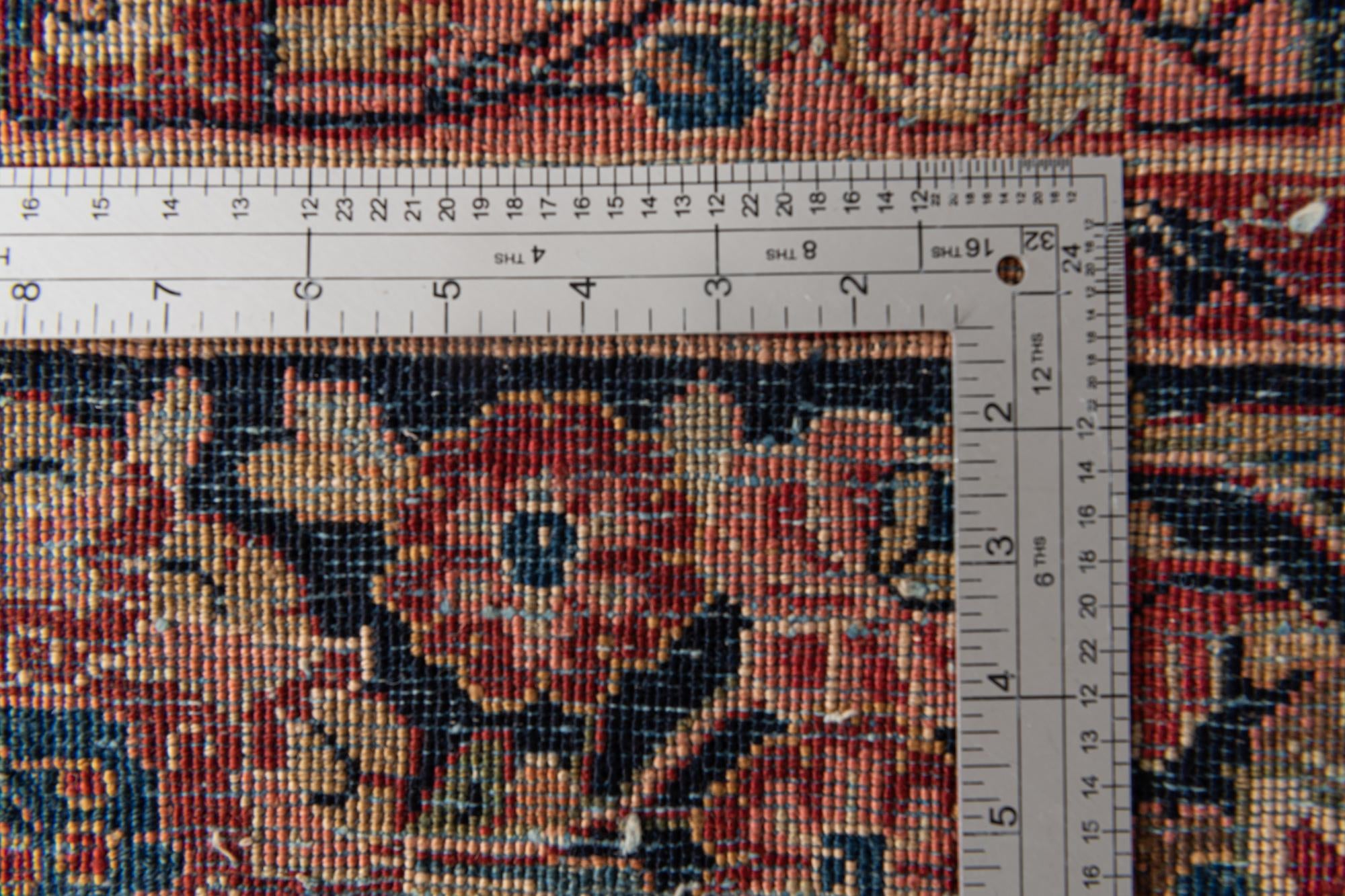 12' 4 x 19' 10 Hand Knotted Sarough Persian Wool Rug