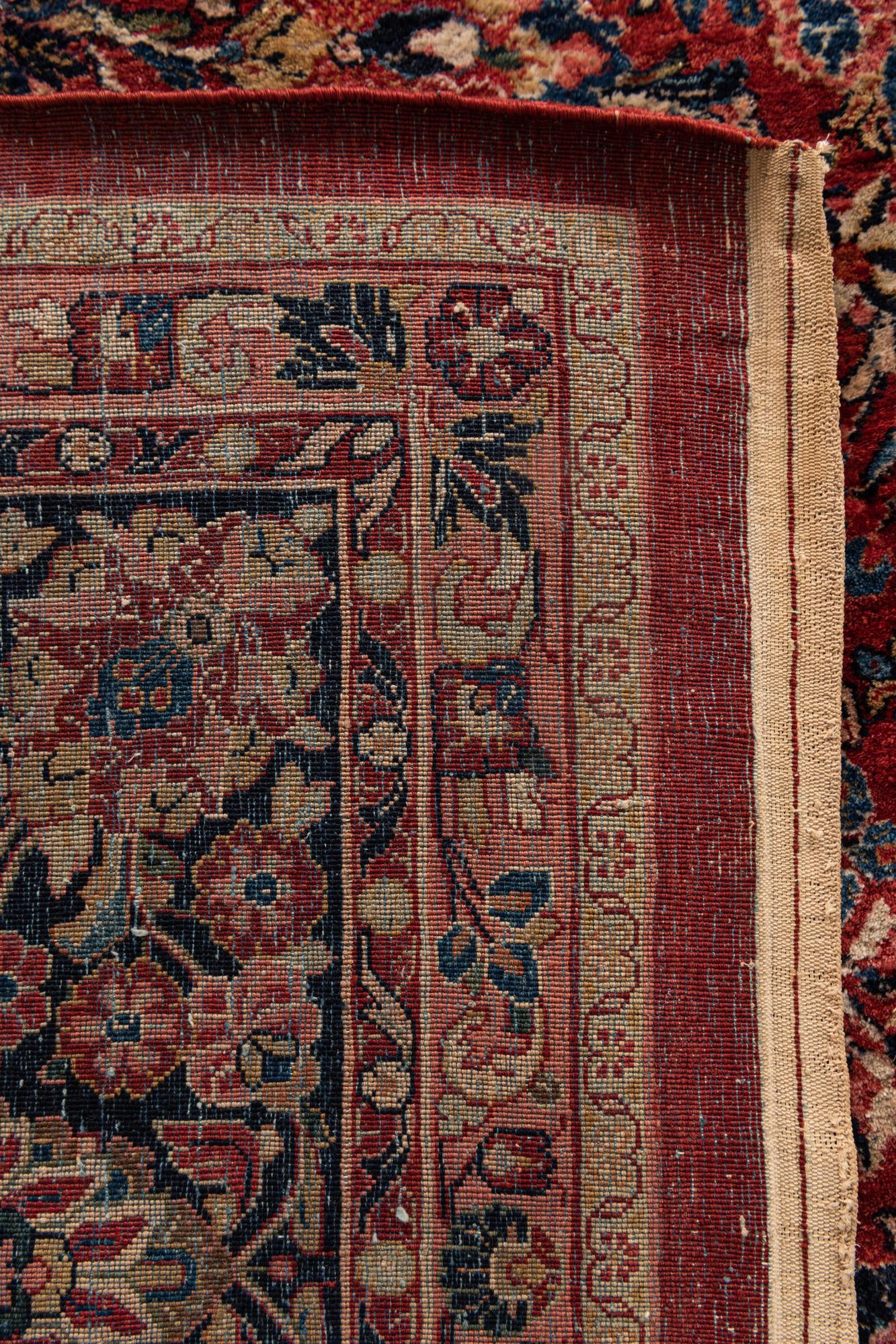 12' 4 x 19' 10 Hand Knotted Sarough Persian Wool Rug