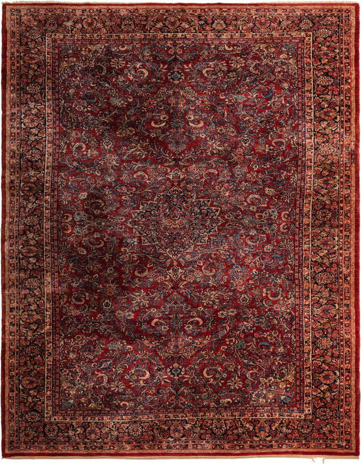 Detail image of 12' 4 x 19' 10 Hand Knotted Sarough Persian Wool Rug