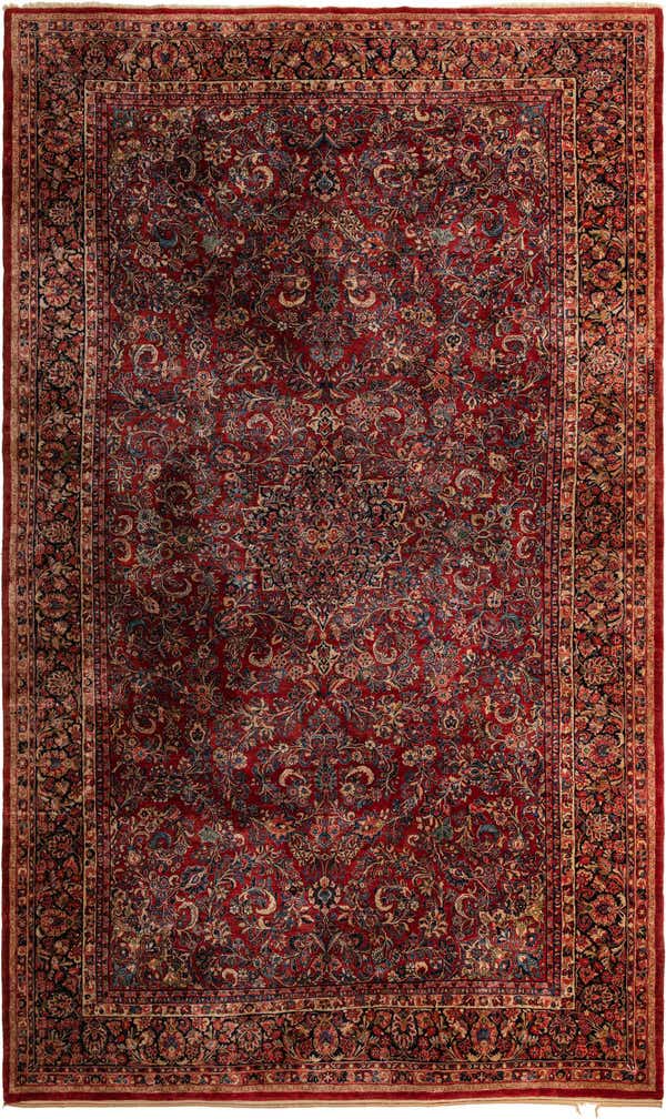 12' 4 x 19' 10 Hand Knotted Sarough Persian Wool Rug