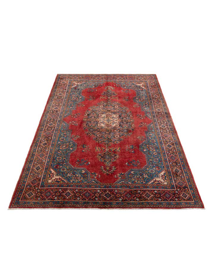 7' 4 x 10' 8 Hand Knotted Sarough Persian Wool Rug