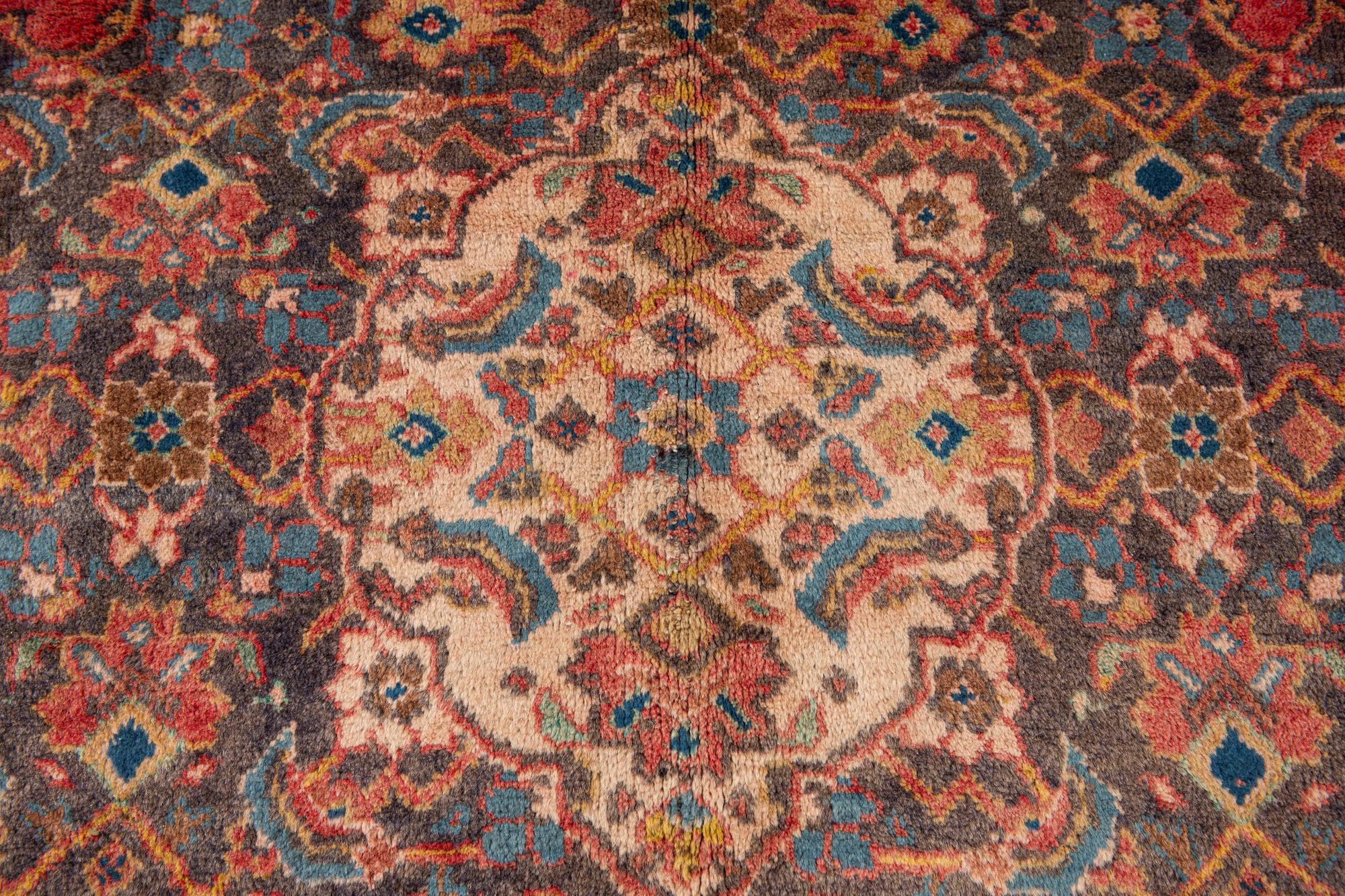 7' 4 x 10' 8 Hand Knotted Sarough Persian Wool Rug