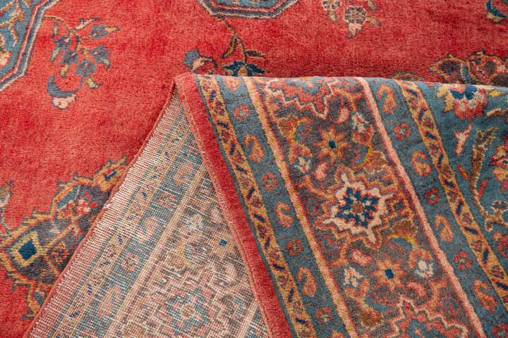 7' 4 x 10' 8 Hand Knotted Sarough Persian Wool Rug