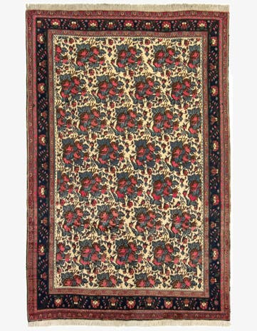 6' 4 x 9' 7 Hand Knotted Sarough Persian Wool Rug