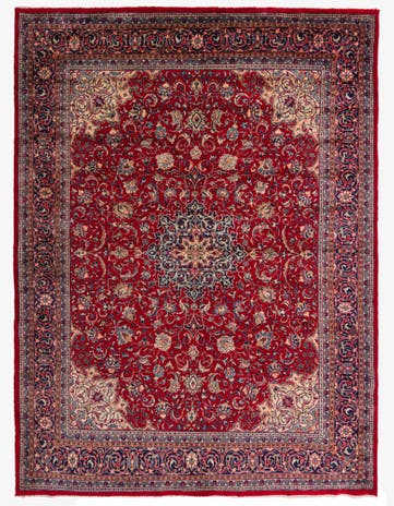 10' x 13' 2 Hand Knotted Sarough Persian Wool Rug