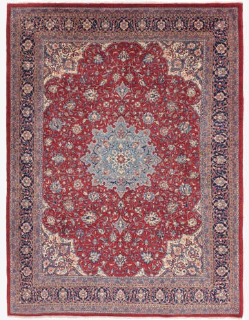 9' 9 x 13' Hand Knotted Sarough Persian Wool Rug