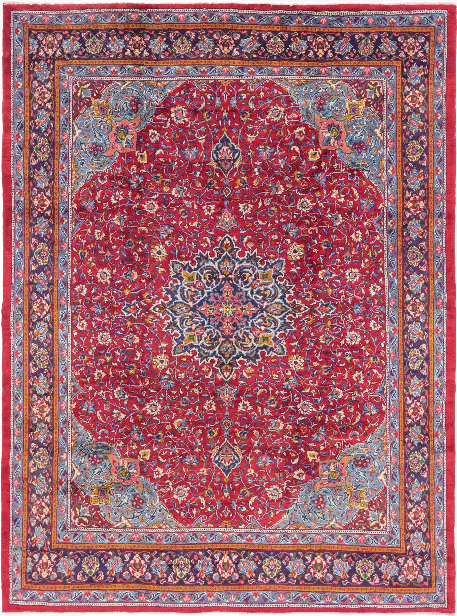 10' x 13' 3  Hand Knotted Sarough Persian Wool Rug