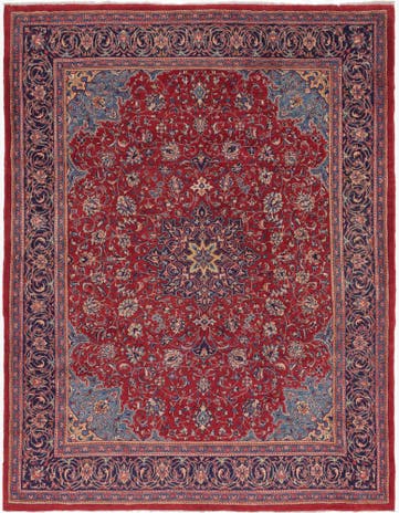 9' 10 x 13' Hand Knotted Sarough Persian Wool Rug