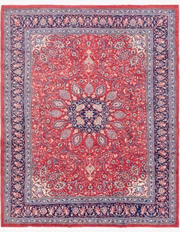 10' x 12' 7 Hand Knotted Sarough Persian Wool Rug